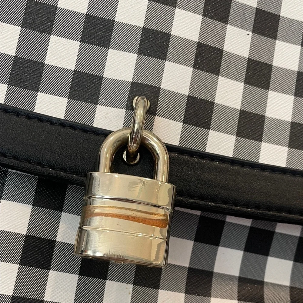 Black and White Checkered Handbag
